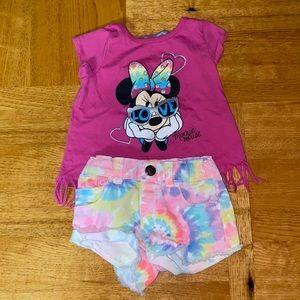 💜3 for $45 Minnie Mouse Tye Dye outfit